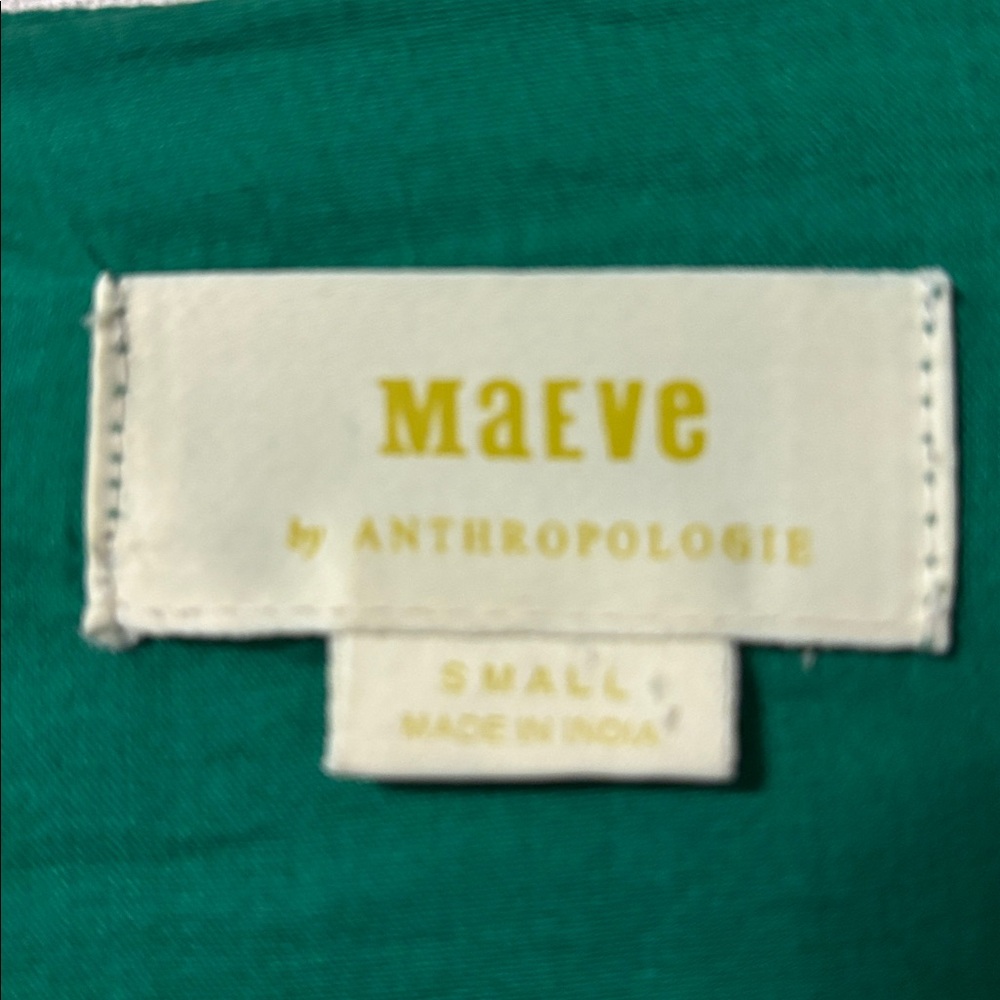 Anthropologie Maeve size S Emerald Green midi dress - Picture 6 of 8